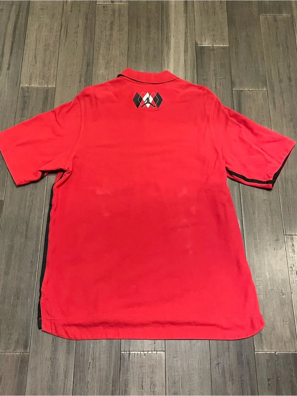 Jordan 20th Anniversary Golf Polo Shirt Men’s XXL Red Argyle Jumpman 1985-2005